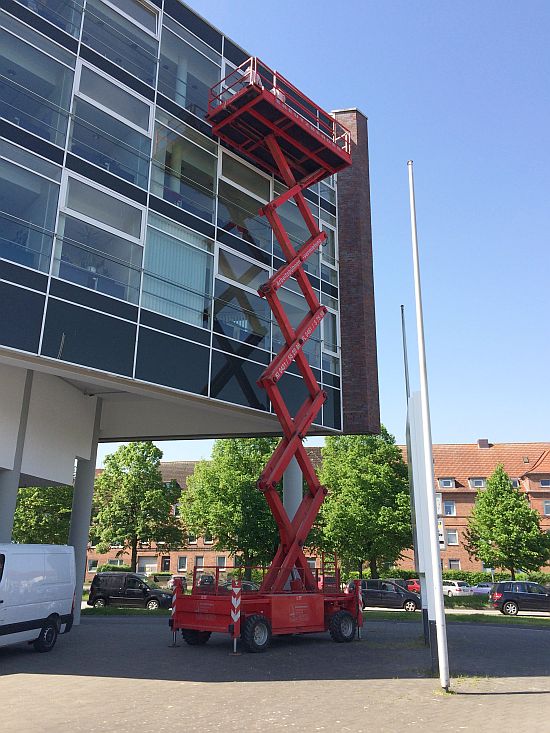 Fassadenreparatur in 28m Höhe